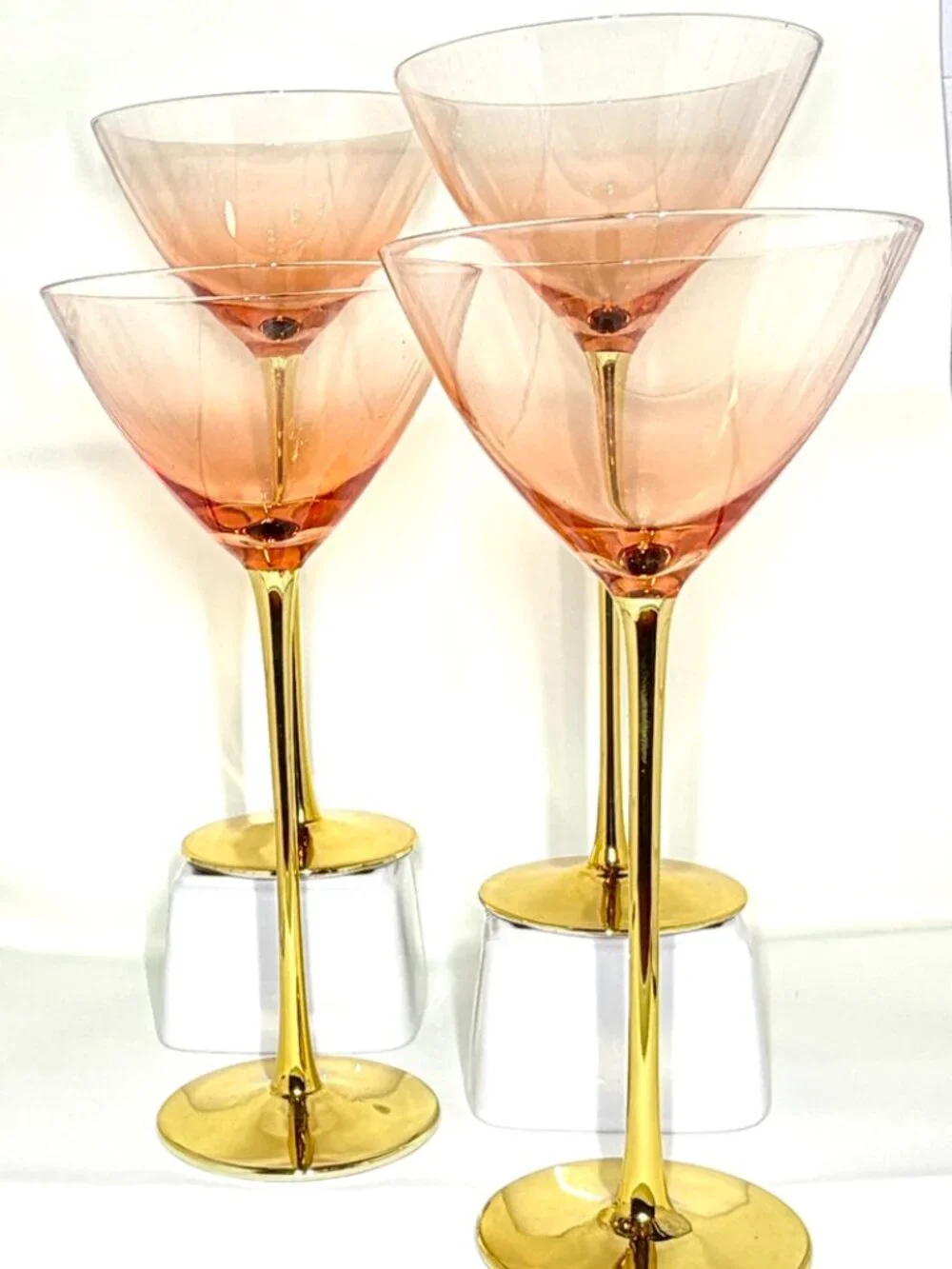 Catherine Martin Anthropologie Pink & Gold Martini Glasses (Discontinued)